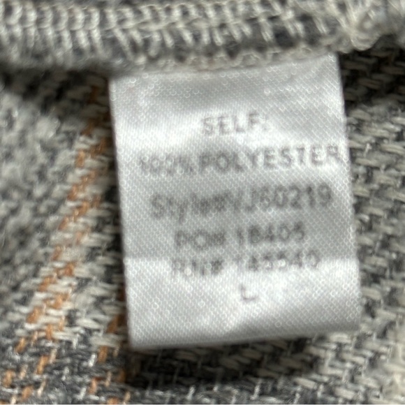 Vanilla Bay Neutral Plaid Button Down Brushed Fabric Shacket with Pockets - Picture 8 of 12